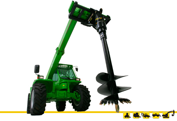 Tele handler with Digga Auger