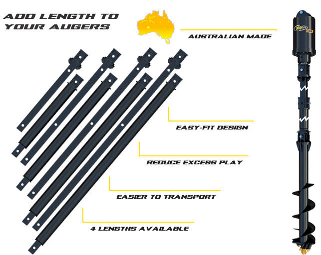 Auger extensions - machines up to 5-8t