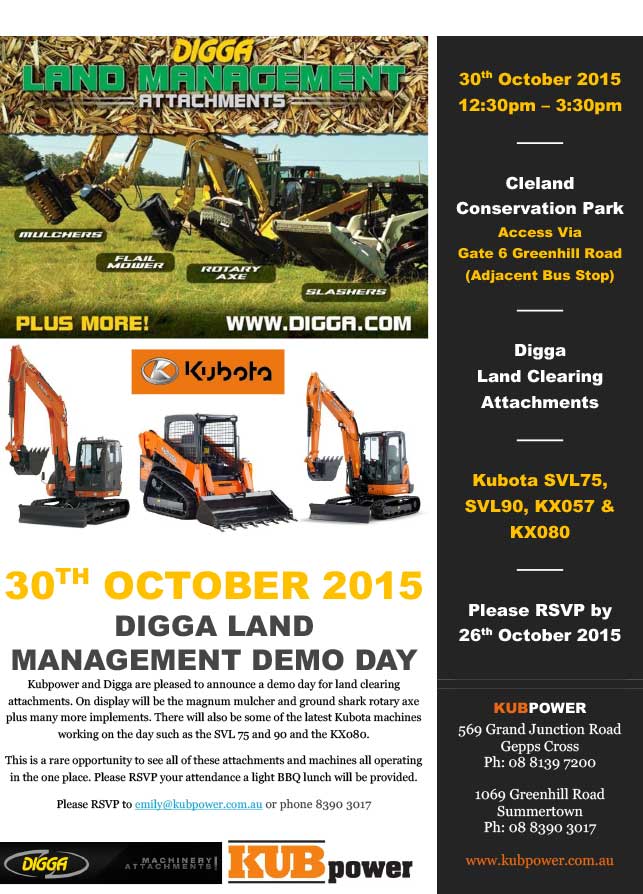 Digga land management demo day.