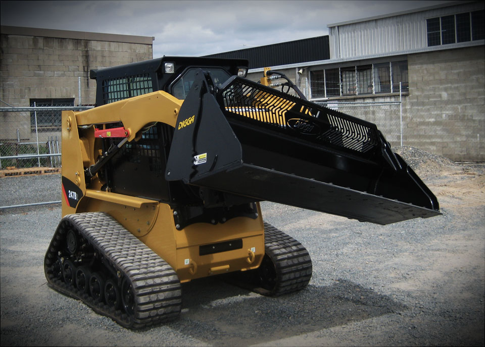 Tilting 4 in 1 Bucket for Skid Steer, Front End Loaders, and Tractors