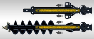 Telescopic extensions make is easier to transport - Digga Australia