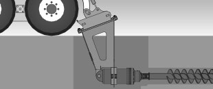 Bigfoot trencher - Adjustable depth skid foot - Digga Australia